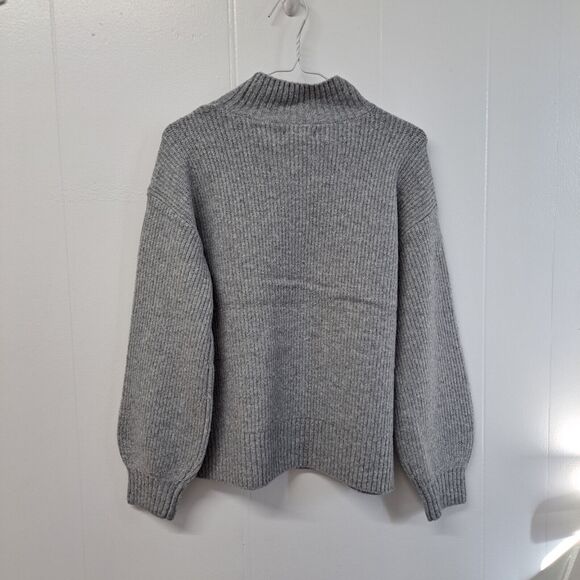 Goodthreads Women's Boucle Shaker‎ Stitch Balloon-Sleeve Gray Heather Sweater S - Picture 10 of 11